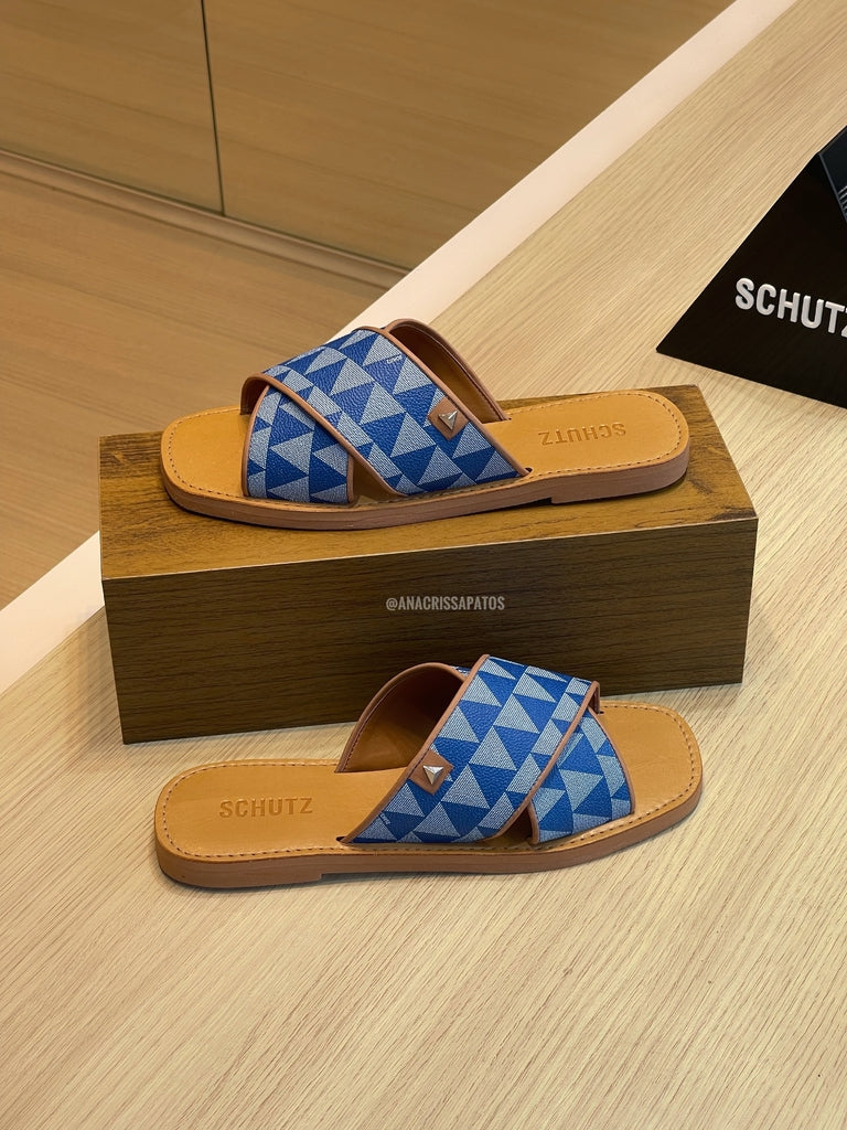 Rasteira Schutz Triangle Azul S20889 0097 0003U