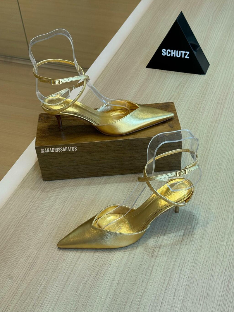 Schutz Scarpin Dourado S21945 0003 0004U