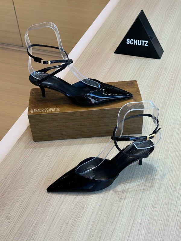 Schutz Scarpin Preto Verniz S21945 0003 0010U