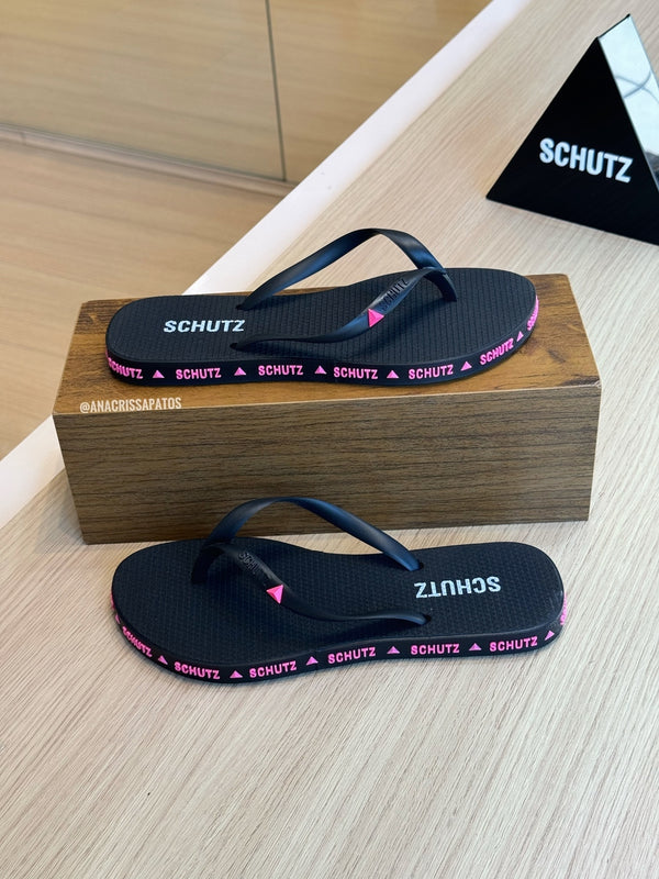 Schutz Chinelo Dedo Logo Preto S20632 0031 0005U