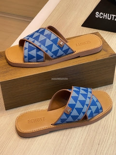 Rasteira Schutz Triangle Azul S20889 0097 0003U