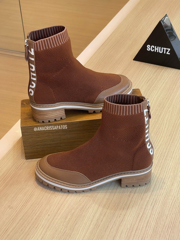 Schutz Bota Knit Caramelo S20636 0062 0002U