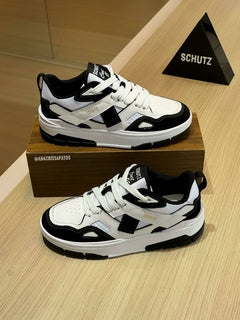 Schutz Court 95 Tênis Preto e Branco S22127 0001 0006U