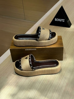 Schutz Sandália Plataforma Flat form Palha Taxas S21869 0032 0002U